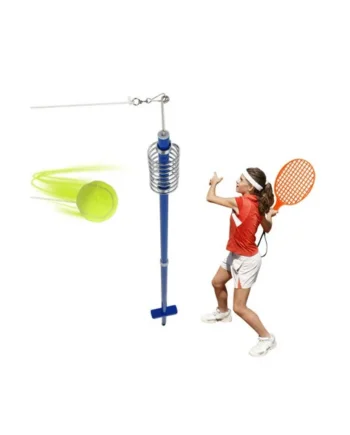 COSTWAY Portable Tetherball Set 3-Level Adjustable Swing Ball Game Set-Blue