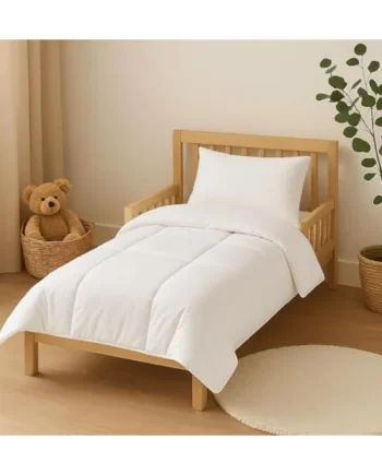 Cot Bed Duvet 120x150cm – Microfibre Anti-Allergy Toddler Duvet – Lightweight, Breathable & Ultra Soft Baby Quilt – All Season Comforter for Cot Beds & Kids (Cot Duvet - 4.5 Tog)