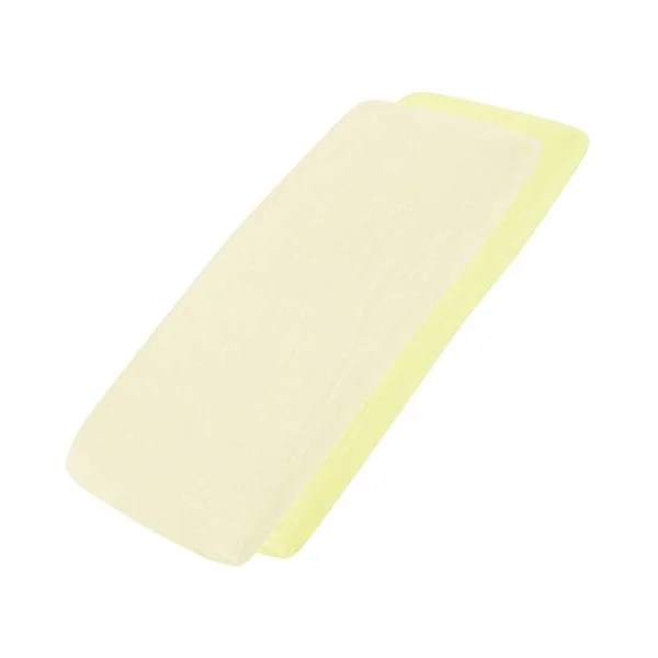 Cot Bed Fitted Sheet 100% Cotton 140x70cm - 2X Cream / 2X Lemon