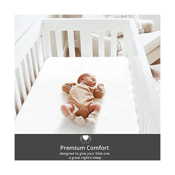 Cot Bed Foam Mattress Fully Breathable with Waterproof & Durable Fabric, Zipped Removable Washable Cover for Cot, Folding Bed & Daybed (140 x 70 x 13 cm)