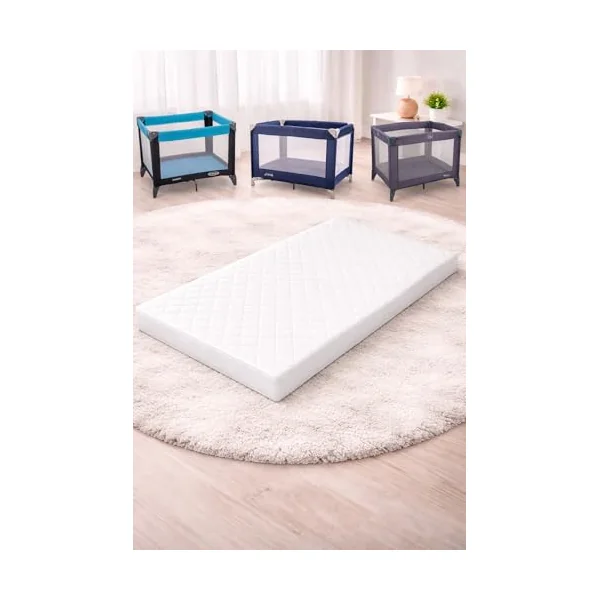 COT Bed Mattress 130 x 70 x 10 CM | Eco Breathable Toddler and Baby Quilted Extra Thick Depth Cot Bed Mattress with Quilted Removable and Breathable Cover | Made in UK