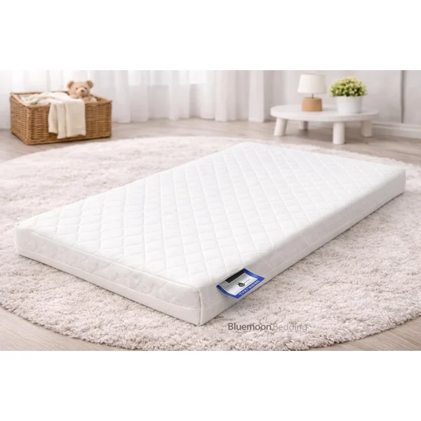 COT Bed Mattress 130 x 70 x 10 CM | Eco Breathable Toddler and Baby Quilted Extra Thick Depth Cot Bed Mattress with Quilted Removable and Breathable Cover | Made in UK