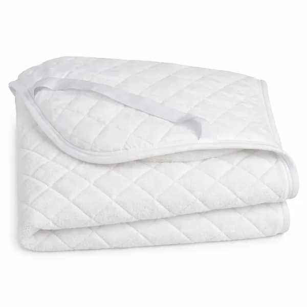 Cot Bed Mattress Topper Protector in Cosy Fleece for Extra Comfort and Warmth - 140 x 70 cm - Reverse Side in Quality Quilting with Corner Straps - Made in Portugal