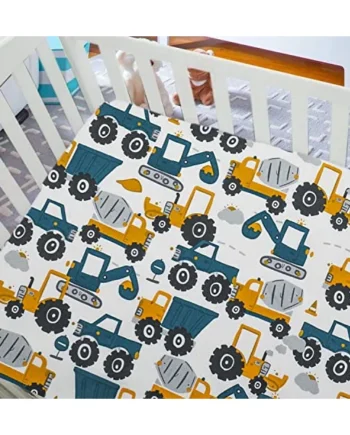 Cot Bed Sheets for Girl Boys | Cot Bed Fitted Sheets 120x60cm | Travel Cot Fitted Sheet Easy Care Soft Cotton and Dureable, Dinosaur Crib Sheets for Toddler Mattresses