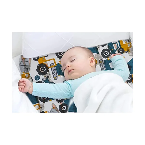 Cot Bed Sheets for Girl Boys | Cot Bed Fitted Sheets 120x60cm | Travel Cot Fitted Sheet Easy Care Soft Cotton and Dureable, Dinosaur Crib Sheets for Toddler Mattresses