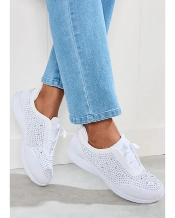 Cotton Traders Warm Cream Memorylite Toggle Trainers
