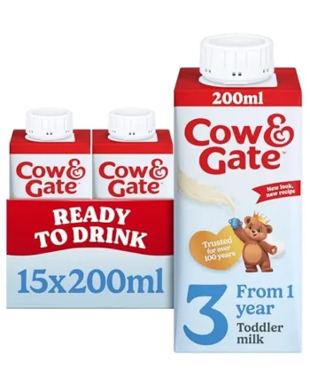 Cow & Gate 3 Toddler Baby Milk Liquid Formula, 1-3 Years, 15x200ml | Ready to feed toddler baby milk formula liquid