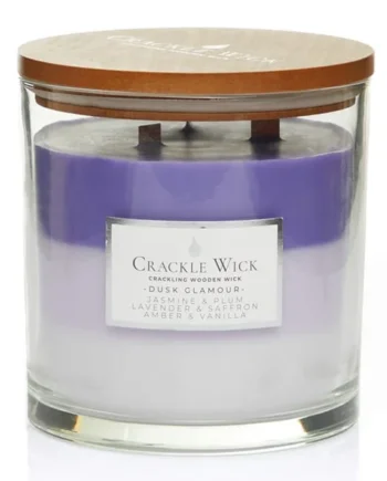 Crackle Wick Candle Jar 1.2kg - Dusk Glamour