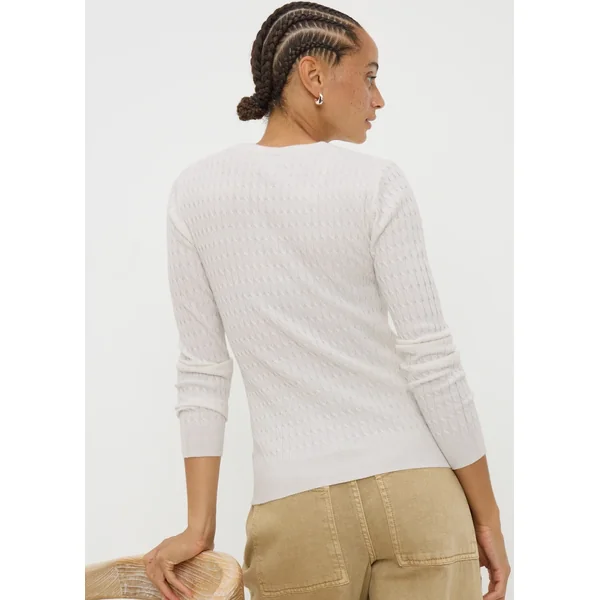Cream Knitted Baby Cable Jumper