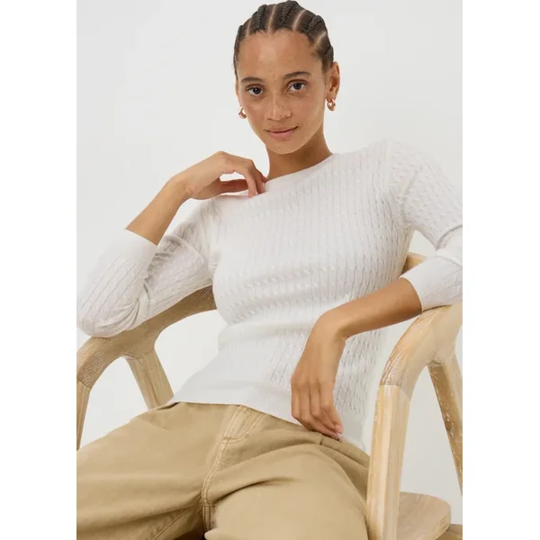 Cream Knitted Baby Cable Jumper