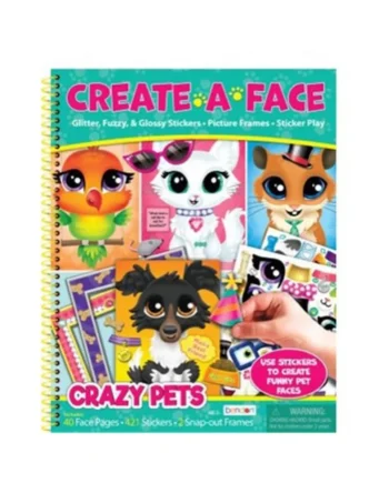 Create a Face Sticker Activity Book Assortment, Silly Pets
