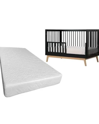 Crescent Textile Baby Toddler Cot Bed Foam Mattress Eco-Friendly Polyester Extra Thick Non-Allergenic and Breathable for Babies and Toddlers Cot Bed Mattress (140X70X7.5cm)