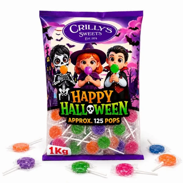 Crilly's Sweets Happy Halloween Lollipops 1kg