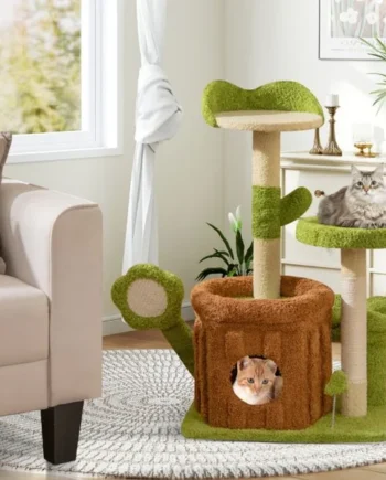 Cute Cat Tree for Adult Cats Indoor Pet Jungle Activity Center