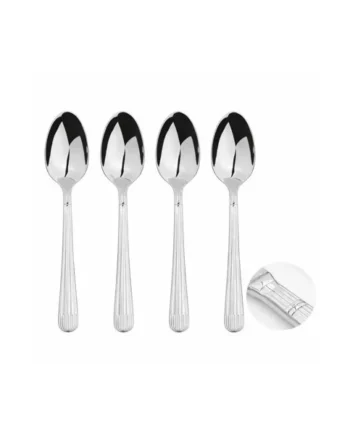Cutlery Sets Stainless Steel 18/8 Dessert Spoon 4pc Set Catering Papyrus