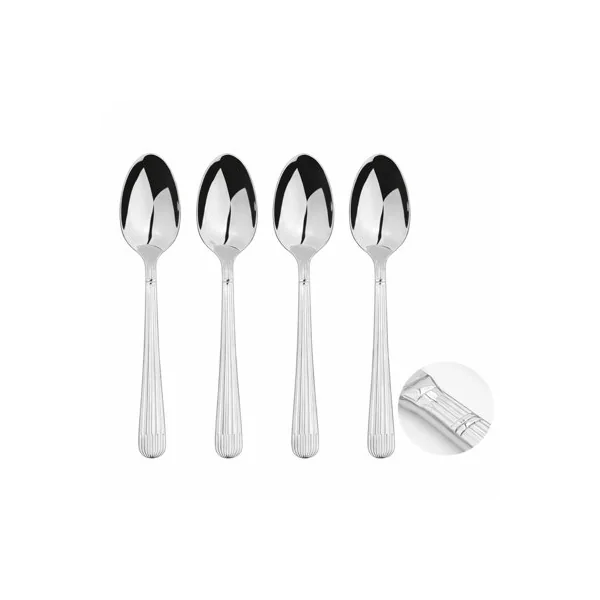 Cutlery Sets Stainless Steel 18/8 Dessert Spoon 4pc Set Catering Papyrus