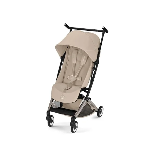 CYBEX Gold LIBELLE Pushchair, Cabin-Sized, from Approx. 6 Months to Approx. 4 Years (max. 22 kg), Ultra-Lightweight (just 6 kg), one-Hand Harness System, Almond Beige