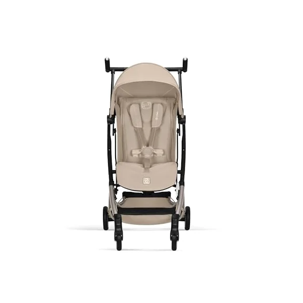 CYBEX Gold LIBELLE Pushchair, Cabin-Sized, from Approx. 6 Months to Approx. 4 Years (max. 22 kg), Ultra-Lightweight (just 6 kg), one-Hand Harness System, Almond Beige
