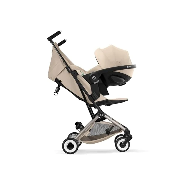 CYBEX Gold LIBELLE Pushchair, Cabin-Sized, from Approx. 6 Months to Approx. 4 Years (max. 22 kg), Ultra-Lightweight (just 6 kg), one-Hand Harness System, Almond Beige