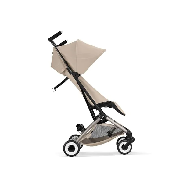 CYBEX Gold LIBELLE Pushchair, Cabin-Sized, from Approx. 6 Months to Approx. 4 Years (max. 22 kg), Ultra-Lightweight (just 6 kg), one-Hand Harness System, Almond Beige