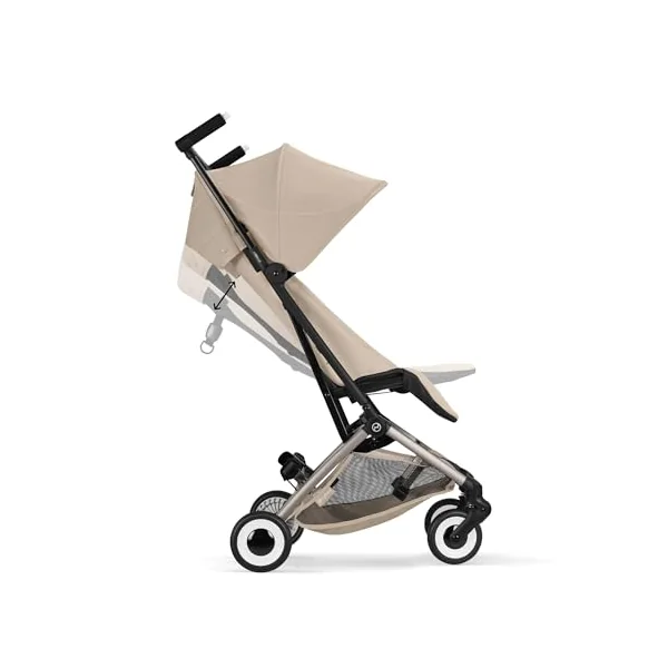 CYBEX Gold LIBELLE Pushchair, Cabin-Sized, from Approx. 6 Months to Approx. 4 Years (max. 22 kg), Ultra-Lightweight (just 6 kg), one-Hand Harness System, Almond Beige