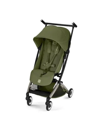 CYBEX Gold LIBELLE Pushchair, Cabin-Sized, from Approx. 6 Months to Approx. 4 Years (max. 22 kg), Ultra-Lightweight (just 6 kg), one-Hand Harness System, Moss Green