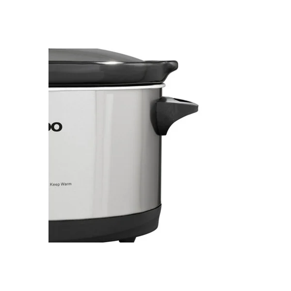 Daewoo Slow Cooker 6.5 Litre With 3 Heat settings Easy Clean Silver SDA1788GE