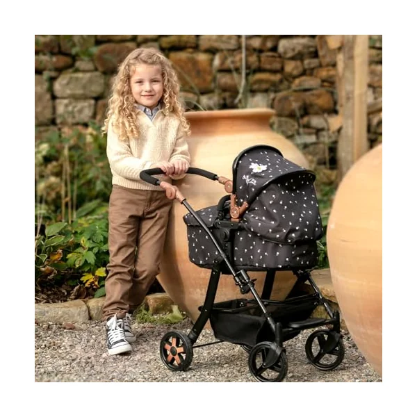 Daisy Chain Connect 5 in 1 Dolls Pram – (Twilight) | Adjustable Handles From 48-85cm - For 4,5,6,7 and 8 Year Old Girls – Baby Doll Pram, Pushchair, Stroller