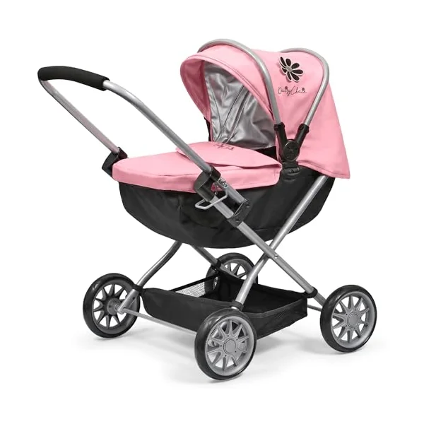 Daisy Chain My First Dolls Pram – For Girls Age 18 Months+ (Classic Pink) | Baby Doll Pram For 1, 2, 3, 4 Year Old Girls - Toy Pushchair Stroller