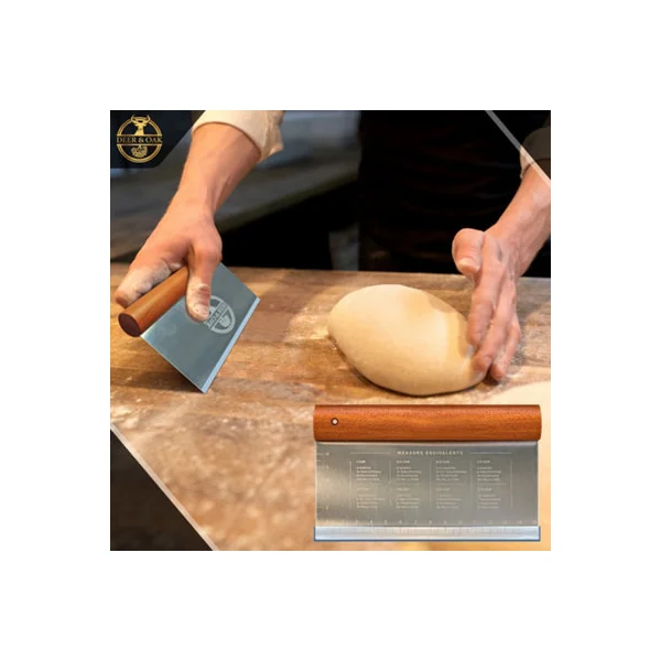 Deer & Oak Premium Pizza Peel Set 12"x14" - Aluminium Pizza Spatula, Rocker & Dough Scraper with Foldable Wooden Handle