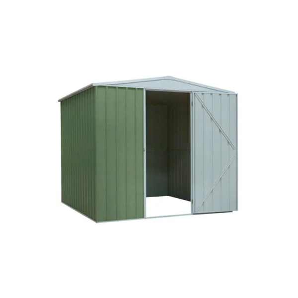 Dellonda Galvanised Steel Garden Shed, 7.5FT x 7.5FT, Apex Style Roof - Green