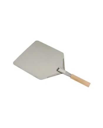 Dellonda Stainless Steel Pizza Oven Peel Paddle, 11 x 15" with 5" Wooden Handle
