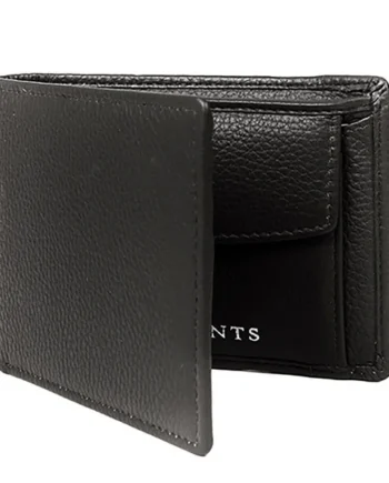 Dents Pebble Grain Leather Billfold Wallet with Removable Card Holder, Black