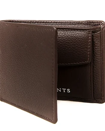 Dents Pebble Grain Leather Billfold Wallet with Removable Card Holder, Brown