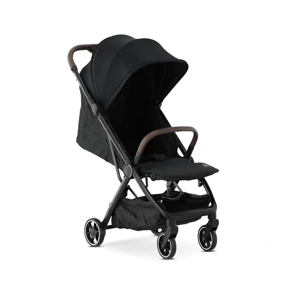 Deryan Air Travel Buggy - Cabin Approved - Compact Stroller & Travel Bag 8 kg - Travel Stroller for Life On The Go - Foldable & Lightweight - Suitable from Birth to 4 Years (0-4 Years) - Black