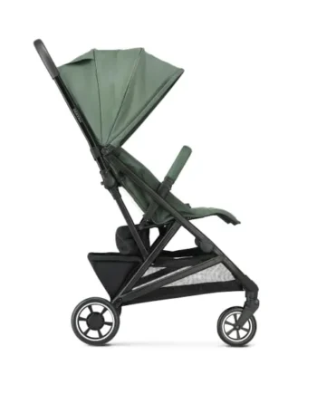 Deryan Easy Travel Buggy - Birth up to 22 kg with Reclining Function - Lightweight & Compact Baby Pushchair (6.5kg) - One Hand Small Foldable, Sun Protection UPF 50+, Large Storage Basket - Green