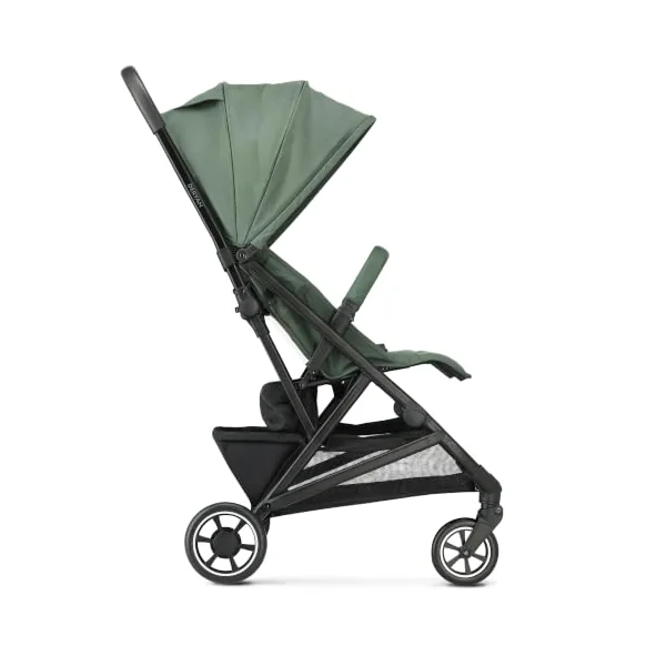 Deryan Easy Travel Buggy - Birth up to 22 kg with Reclining Function - Lightweight & Compact Baby Pushchair (6.5kg) - One Hand Small Foldable, Sun Protection UPF 50+, Large Storage Basket - Green