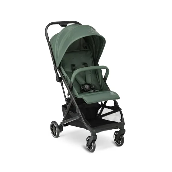 Deryan Easy Travel Buggy - Birth up to 22 kg with Reclining Function - Lightweight & Compact Baby Pushchair (6.5kg) - One Hand Small Foldable, Sun Protection UPF 50+, Large Storage Basket - Green