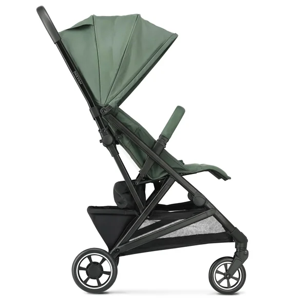 Deryan Easy Travel Buggy - Birth up to 22 kg with Reclining Function - Lightweight & Compact Baby Pushchair (6.5kg) - One Hand Small Foldable, Sun Protection UPF 50+, Large Storage Basket - Green