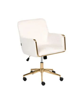 Desk Chair ALTONA Velvet Off-White