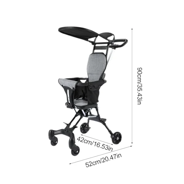 Detachable Canopy Travel Stroller, Portable Stroller for Airplane, Travel Toddler Stroller, Lightweight Stroller for, Compact Stroller for Traveling, Toddler Stroller for Easy Storage