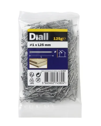 Diall Veneer pin (L)25mm (Dia)1mm 130g
