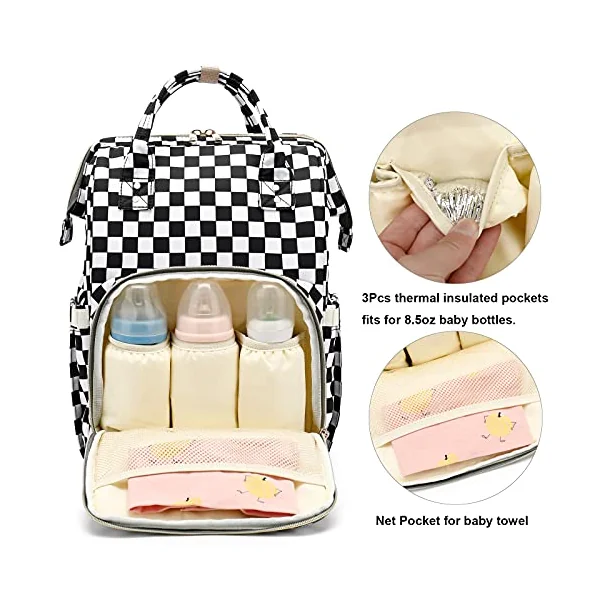 Diaper Bag Backpack for Baby Girls, Mom Waterproof Large Nappy Bags for Women
