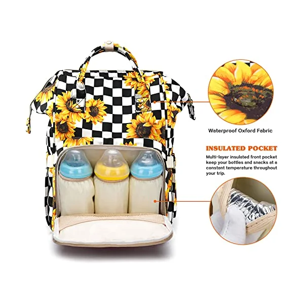 Diaper Bag Backpack for Mom & Dad, Multifunction Waterproof Baby Changing Bags, Large Nappy Bag Backpack