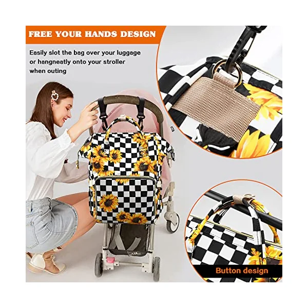 Diaper Bag Backpack for Mom & Dad, Multifunction Waterproof Baby Changing Bags, Large Nappy Bag Backpack