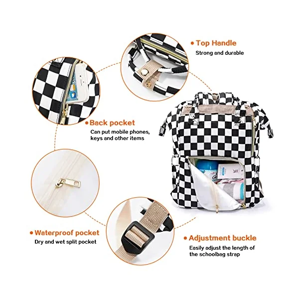 Diaper Bag Backpack for Mom & Dad, Multifunction Waterproof Baby Changing Bags, Large Nappy Bag Backpack