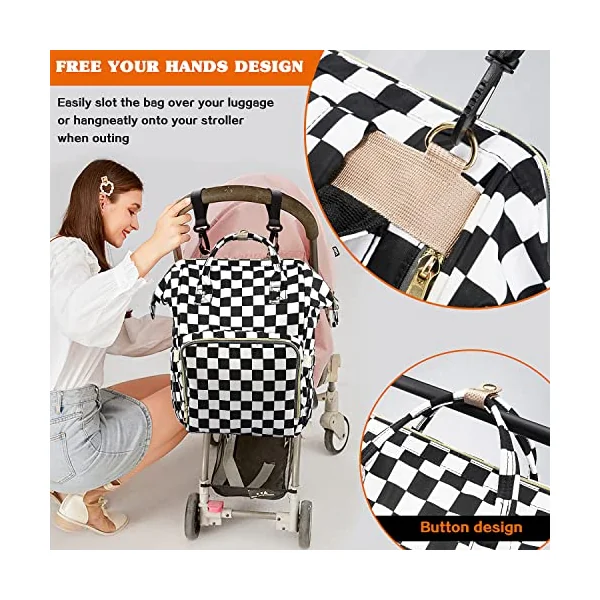 Diaper Bag Backpack for Mom & Dad, Multifunction Waterproof Baby Changing Bags, Large Nappy Bag Backpack