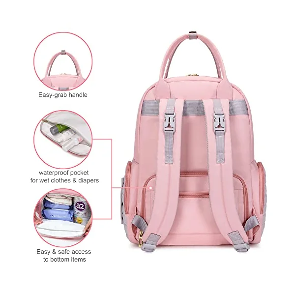 Diaper Bag Backpack Mommy Hospital Baby Bags For Boys Girl Travel Backpacks Mom Grey Dad Diaper Bag Tote Baby Registery Diaper Bags Backpack