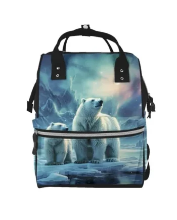 Diaper Bag Nappy Backpack Baby Bag Opossum In Snow Mummy Backpack Multifunction Changing Bags for Travel