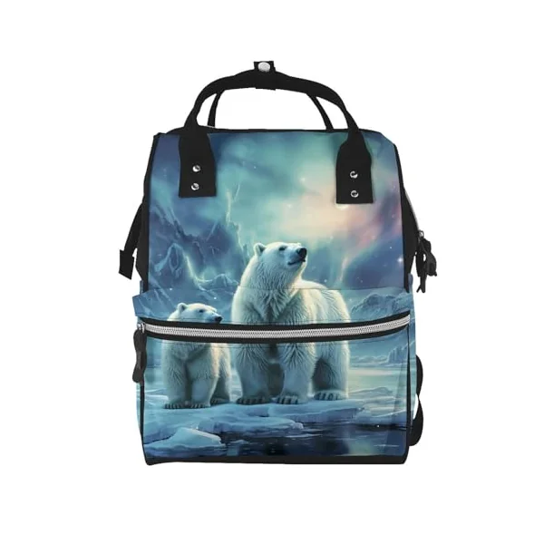 Diaper Bag Nappy Backpack Baby Bag Opossum In Snow Mummy Backpack Multifunction Changing Bags for Travel